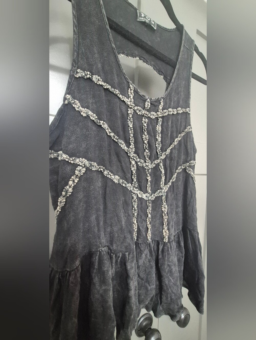 POL Boutique Black Embellished Tank Top - Picture 3 of 6